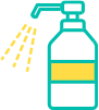 Illustration of alcohol disinfection