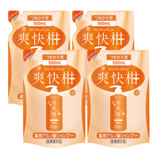 爽快柑 薬用アミノ酸シャンプー 詰替用 4個 【送料無料】 [C260110