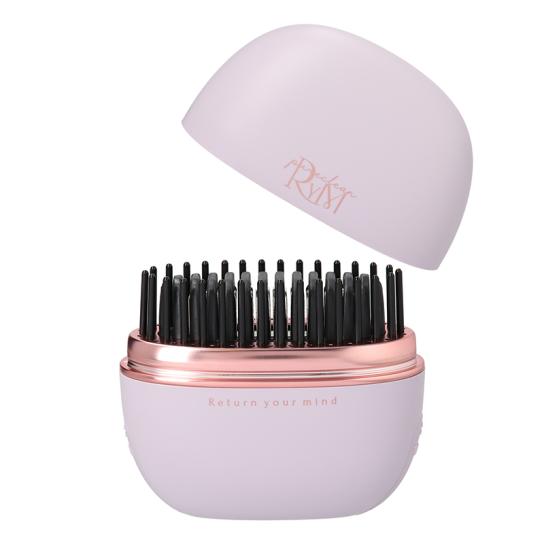 ポータブルヘアアイロン リウム パープル リウム ポータブルストレートコーム ヘアアイロン