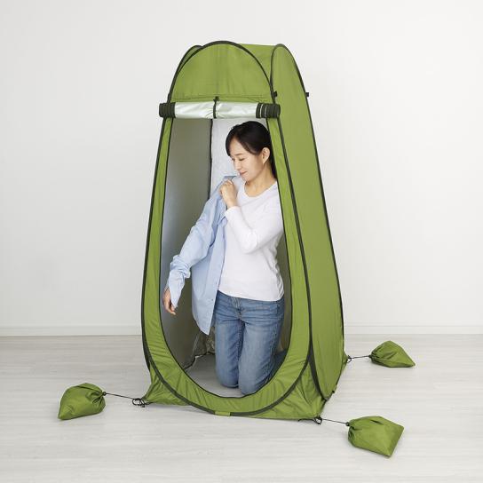 トイレ　テント ワイド型マンホールトイレセット（ユニトイレ・安心ワイド