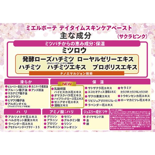ミエルボーテ デイタイムスキンケアペースト サクラピンク 特別セット