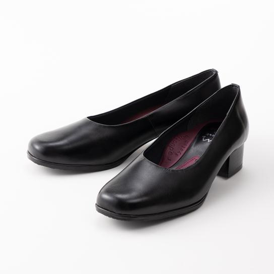 SURARI de Beauty 日本製本革幅広リカバリーパンプス3.5cmヒール 1足