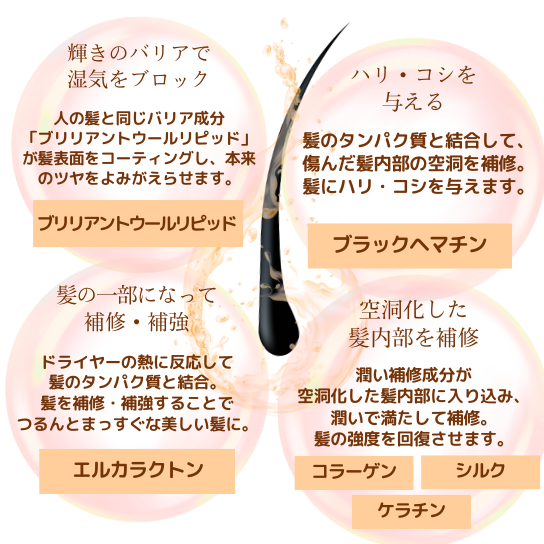 Hzストレートリペアシャンプー・トリートメント トライアルセット付き